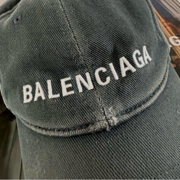 BALENCIAGA Denim Baseball Unisex Cap size L(59cm) ?Authentic USED Like New!!! main image 7